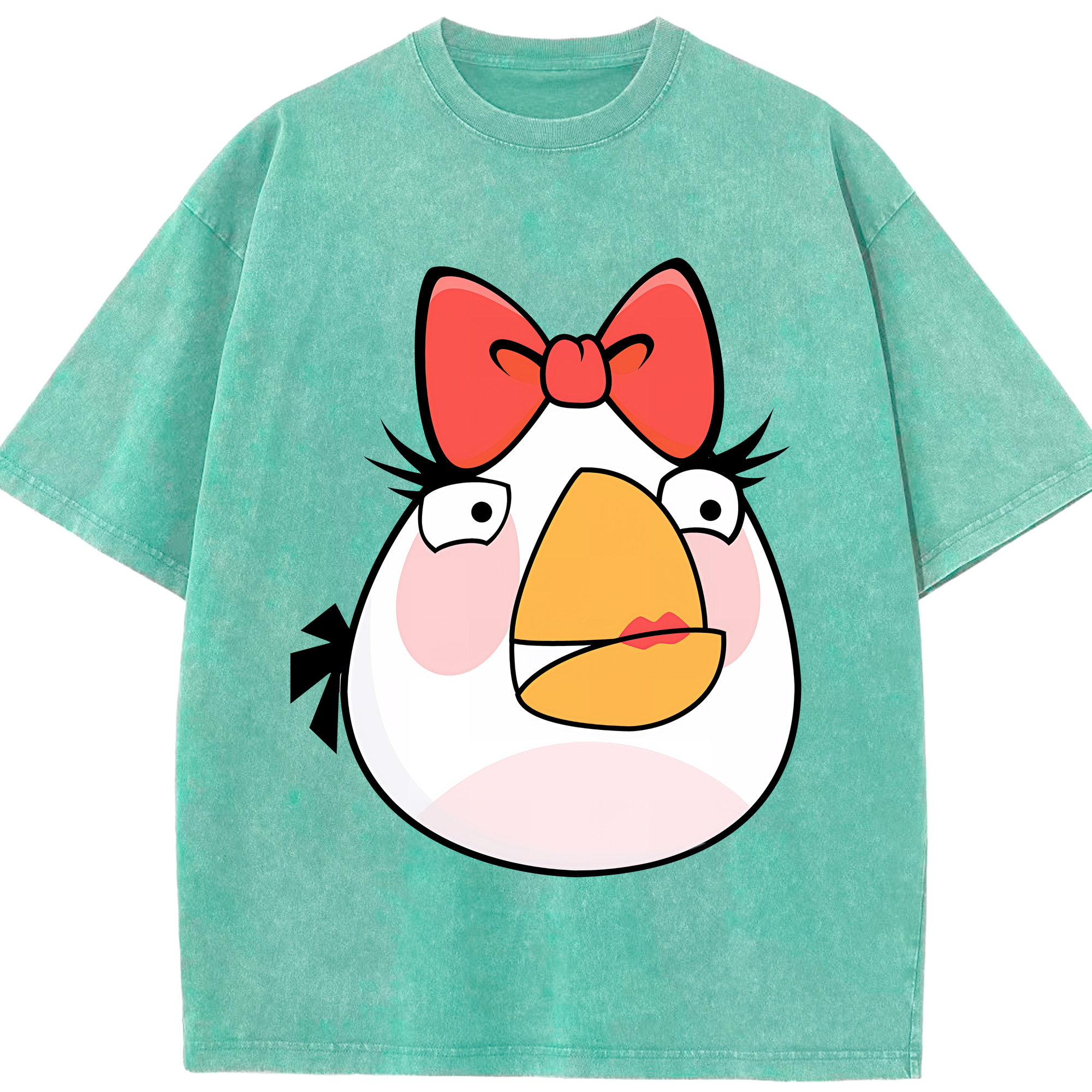 （画像用） Angry Birds アングリーバード 綿100% ヴィンテージ風 半袖Tシャツ（フロントプリント）